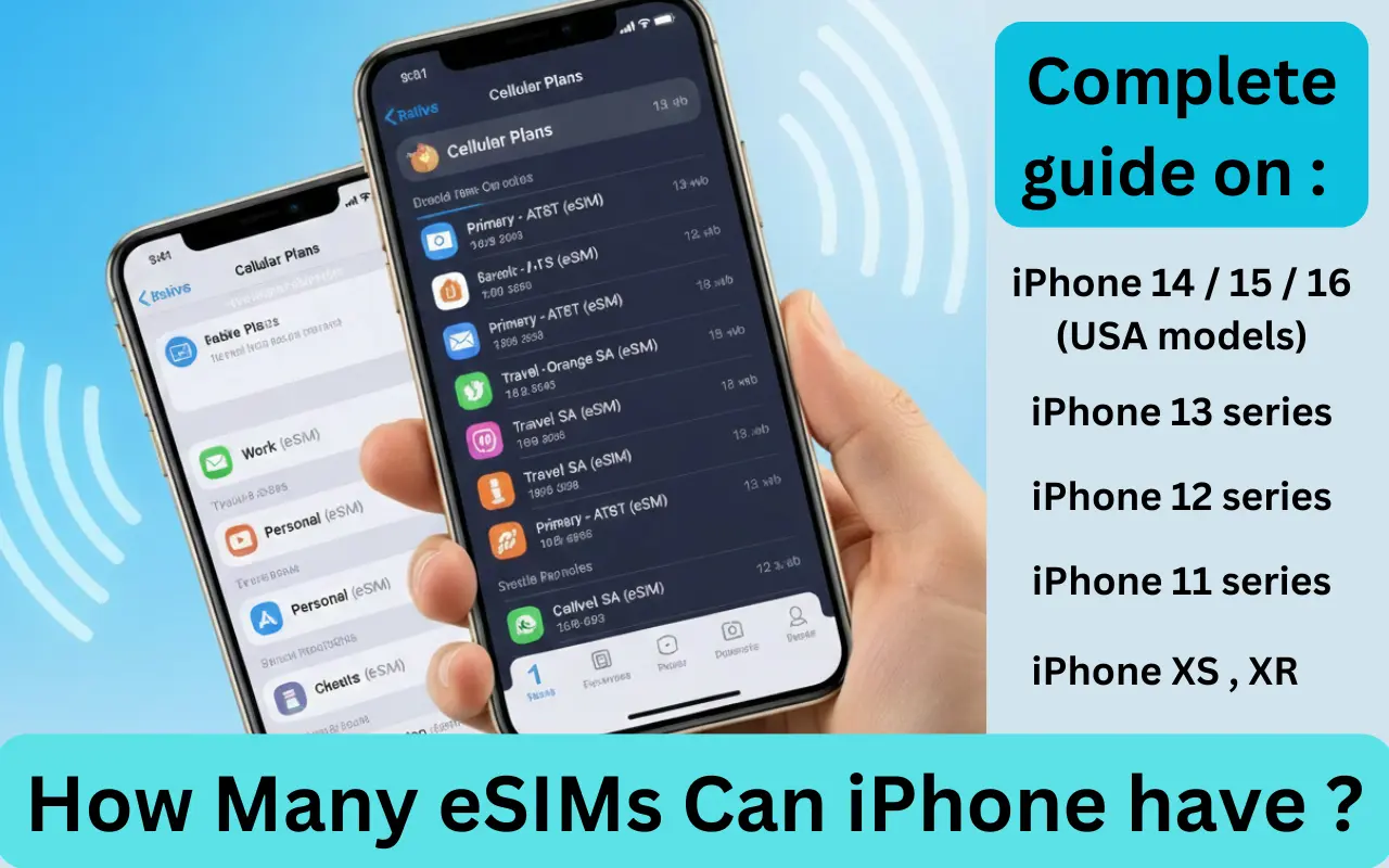 How many esims can iphone have