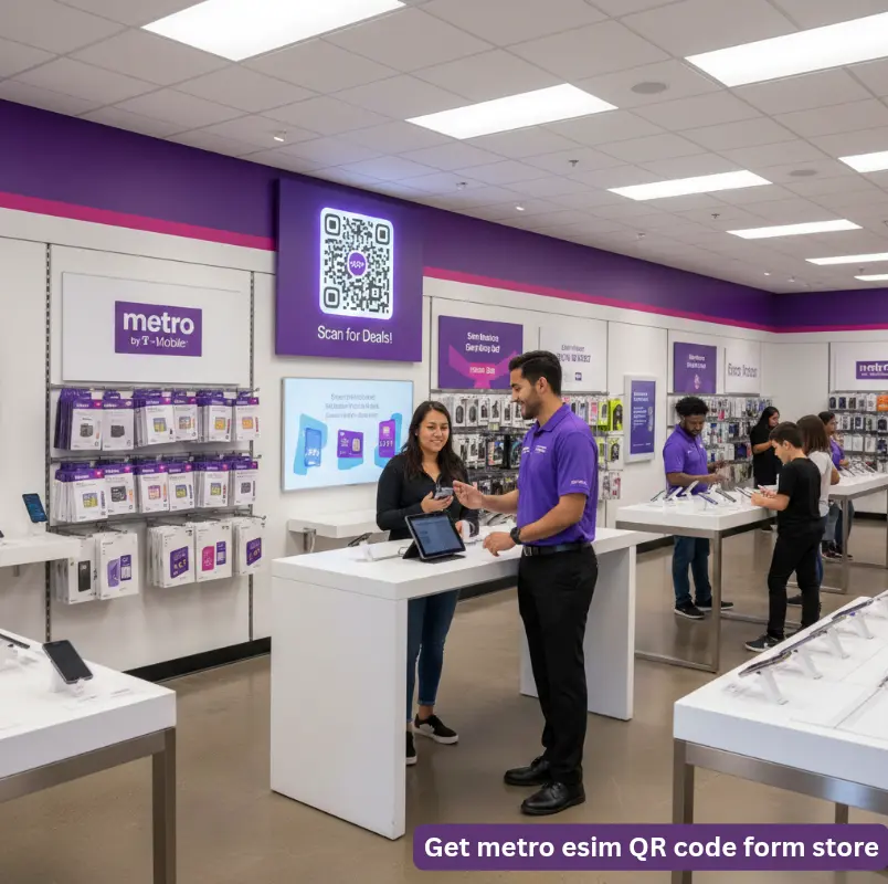 Get Metro eSIM QR Code From a Metro Store