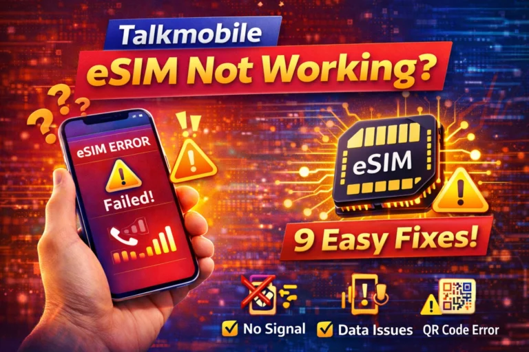 talkmobile esim not working