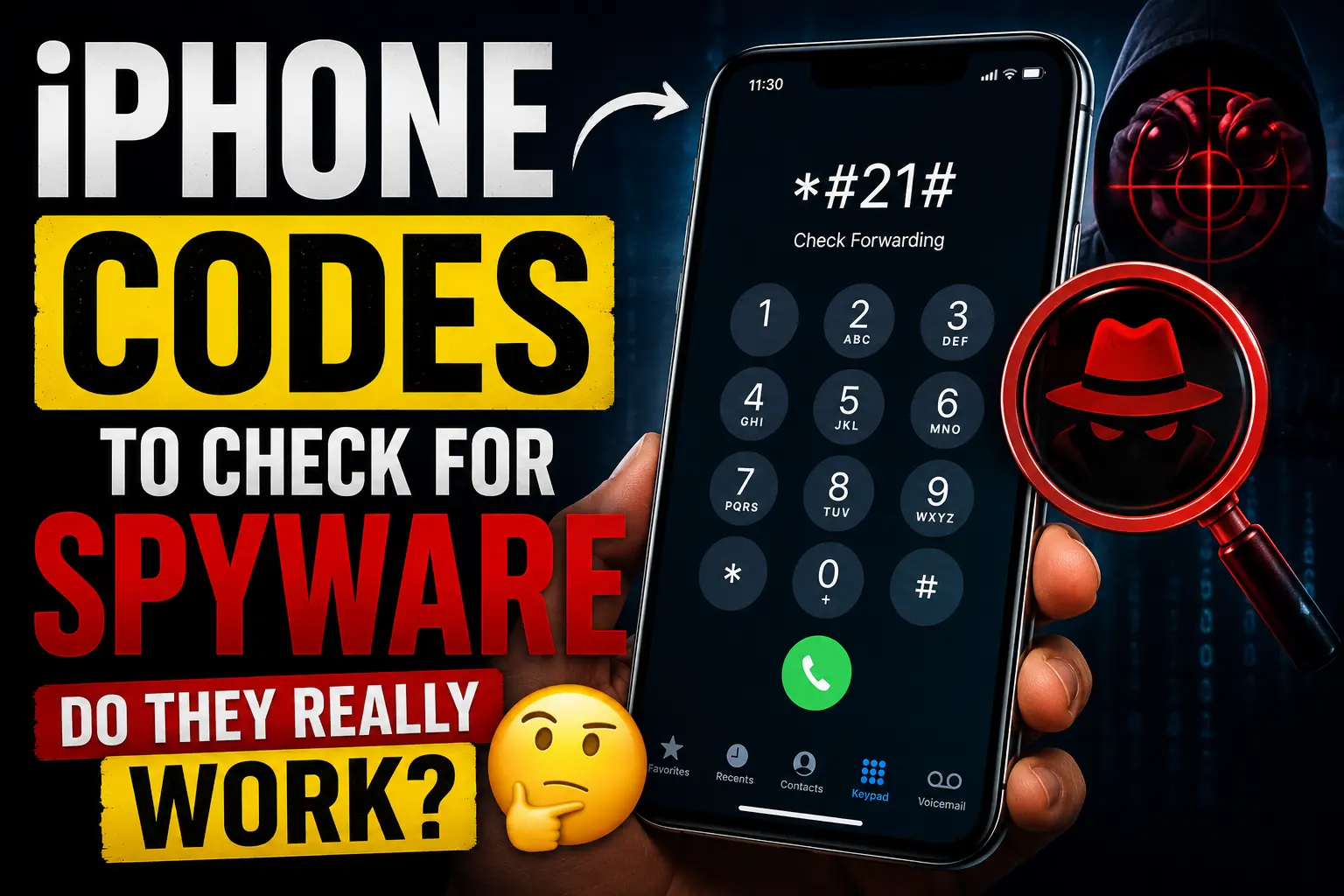 iphone codes to check for spyware